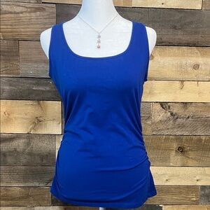 VENUS Royal Blue Sleeveless Top Ruched (gathered) sides.